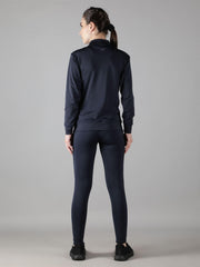 Back View of Waylene Navy Blue Track Suit with Full-Length Leggings and Jacket