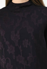 Waylene Dark Jamuni Western Top, close-up of floral pattern