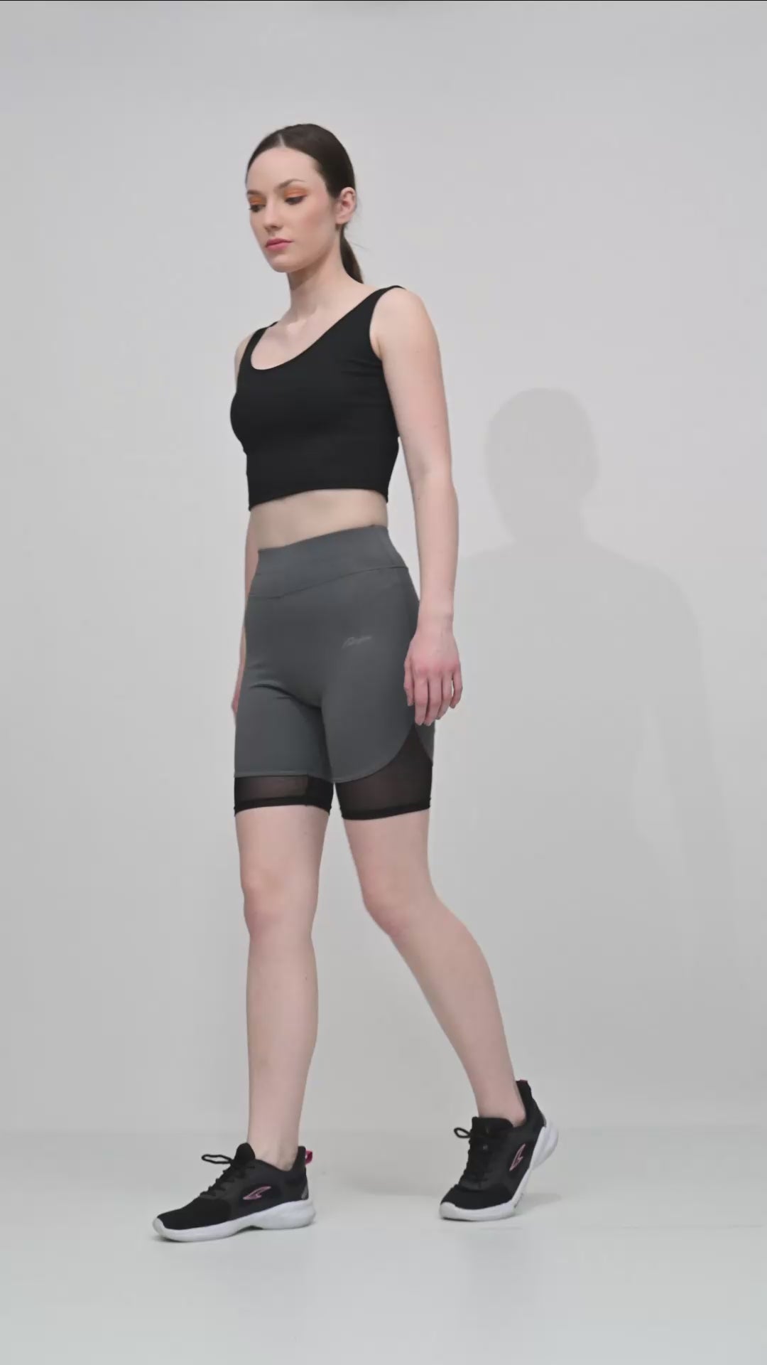 Waylene Grey Women's Gym Shorts: High-Performance, Dry-Fit & Slim Fit for Gym, Training, Running, Cycling & Yoga