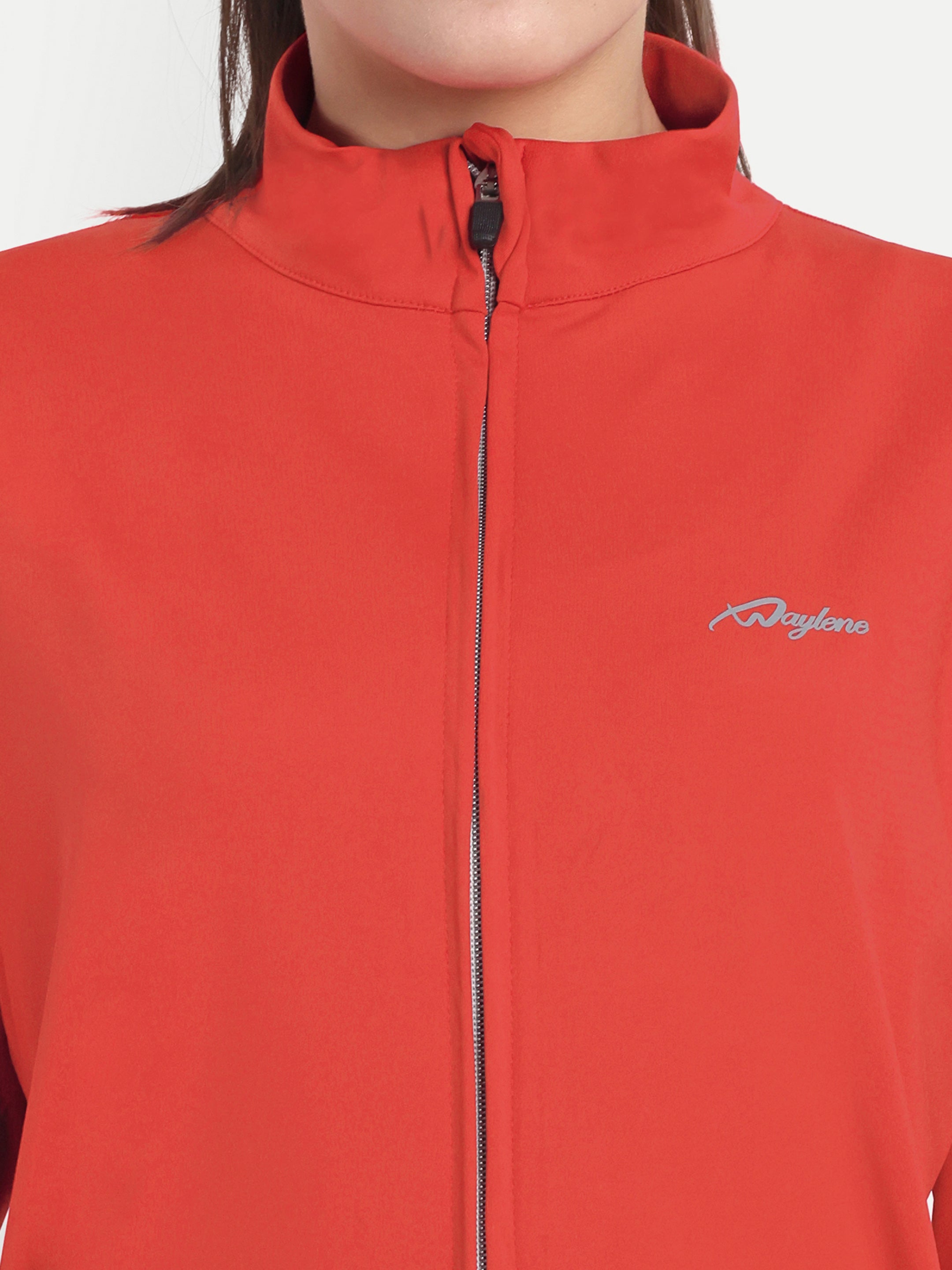 Red Color Track Jacket for Women - Waylene