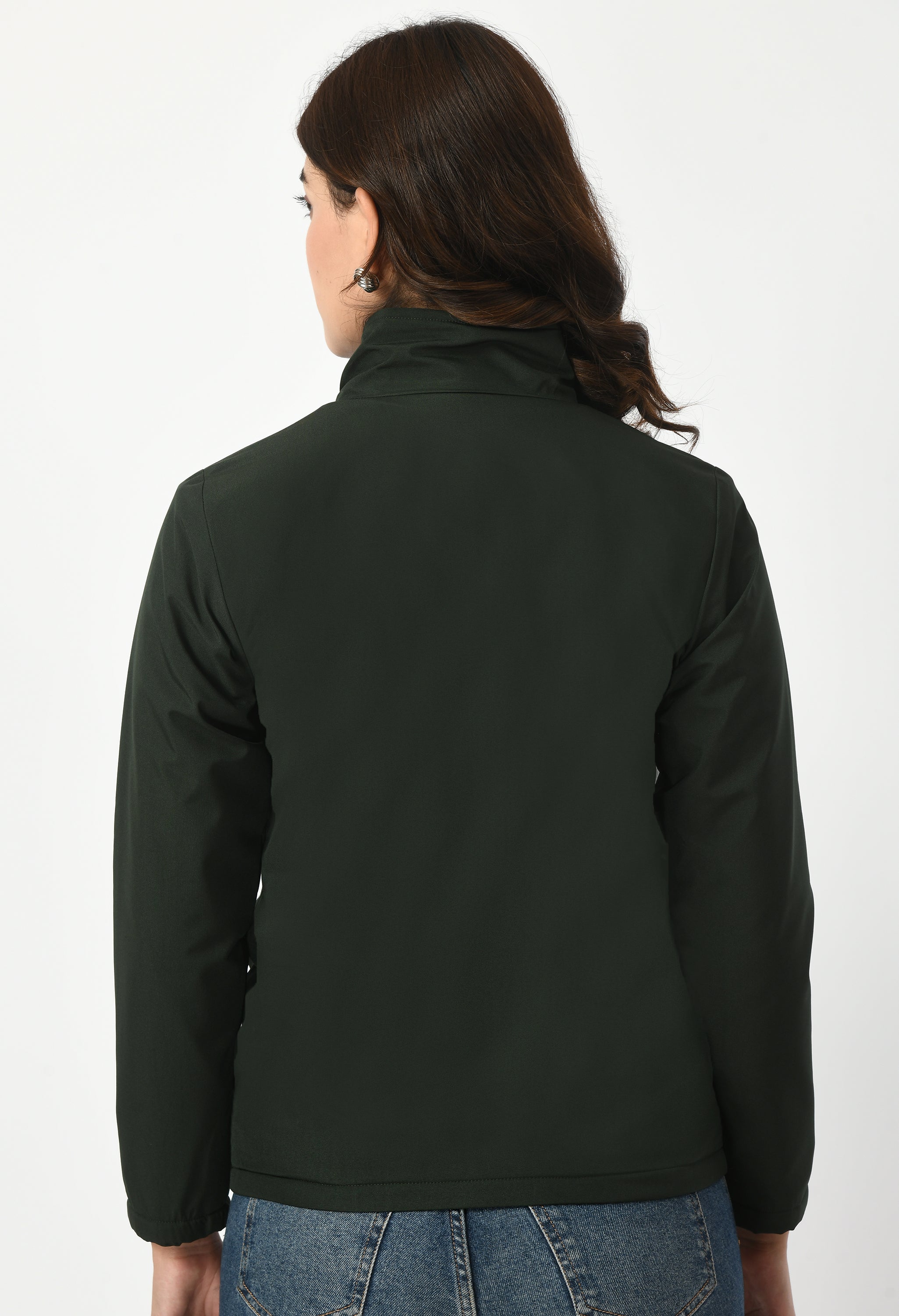 Olive Green Waterproof Winter Jacket for Women - Waylene