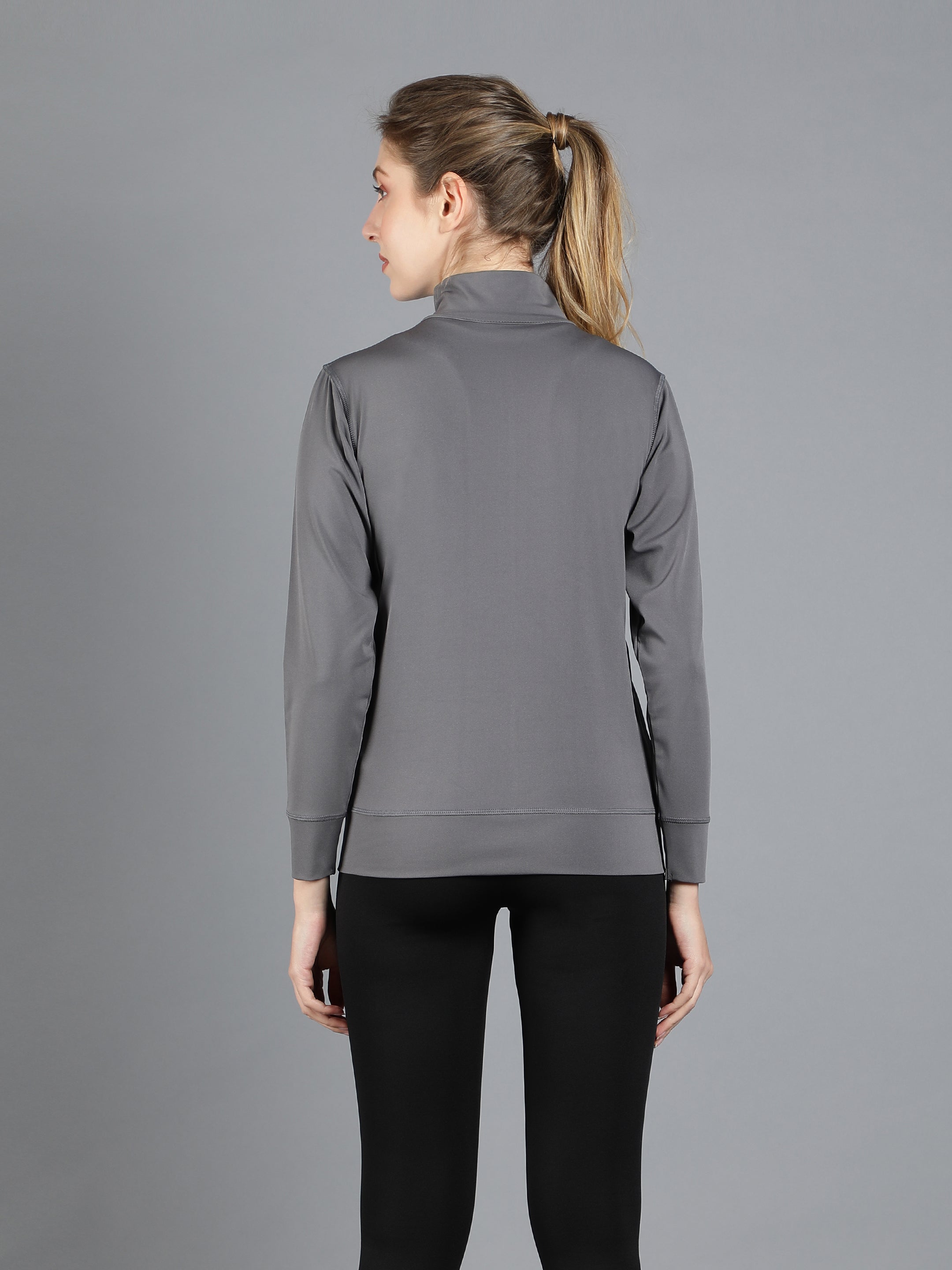 Grey and Black Colorblock Tracksuit for Women - Waylene