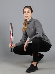 Grey and Black Colorblock Tracksuit for Women - Waylene