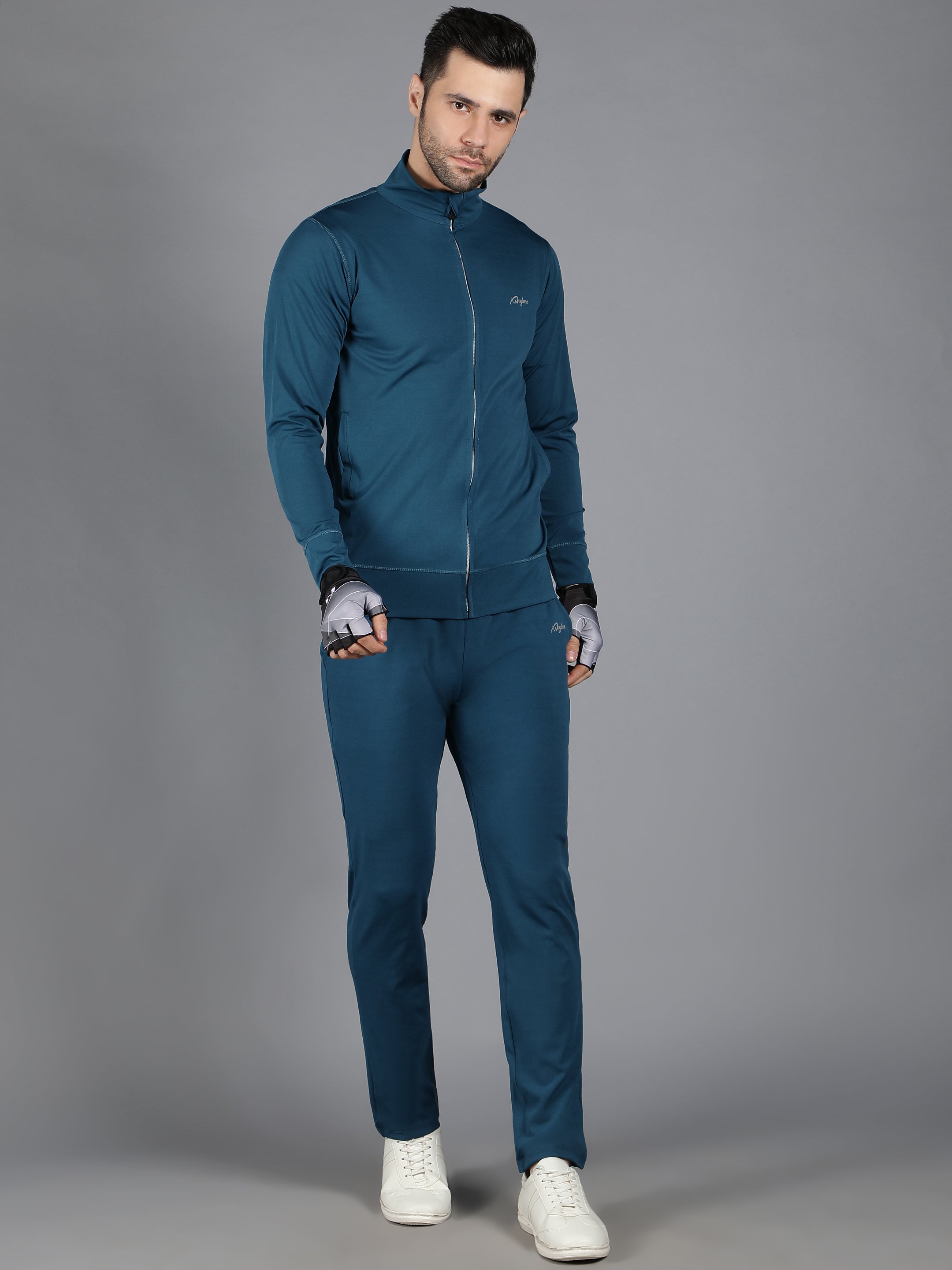 Slimfit Training Sweatshirt and Trackpant Set Teal - Waylene