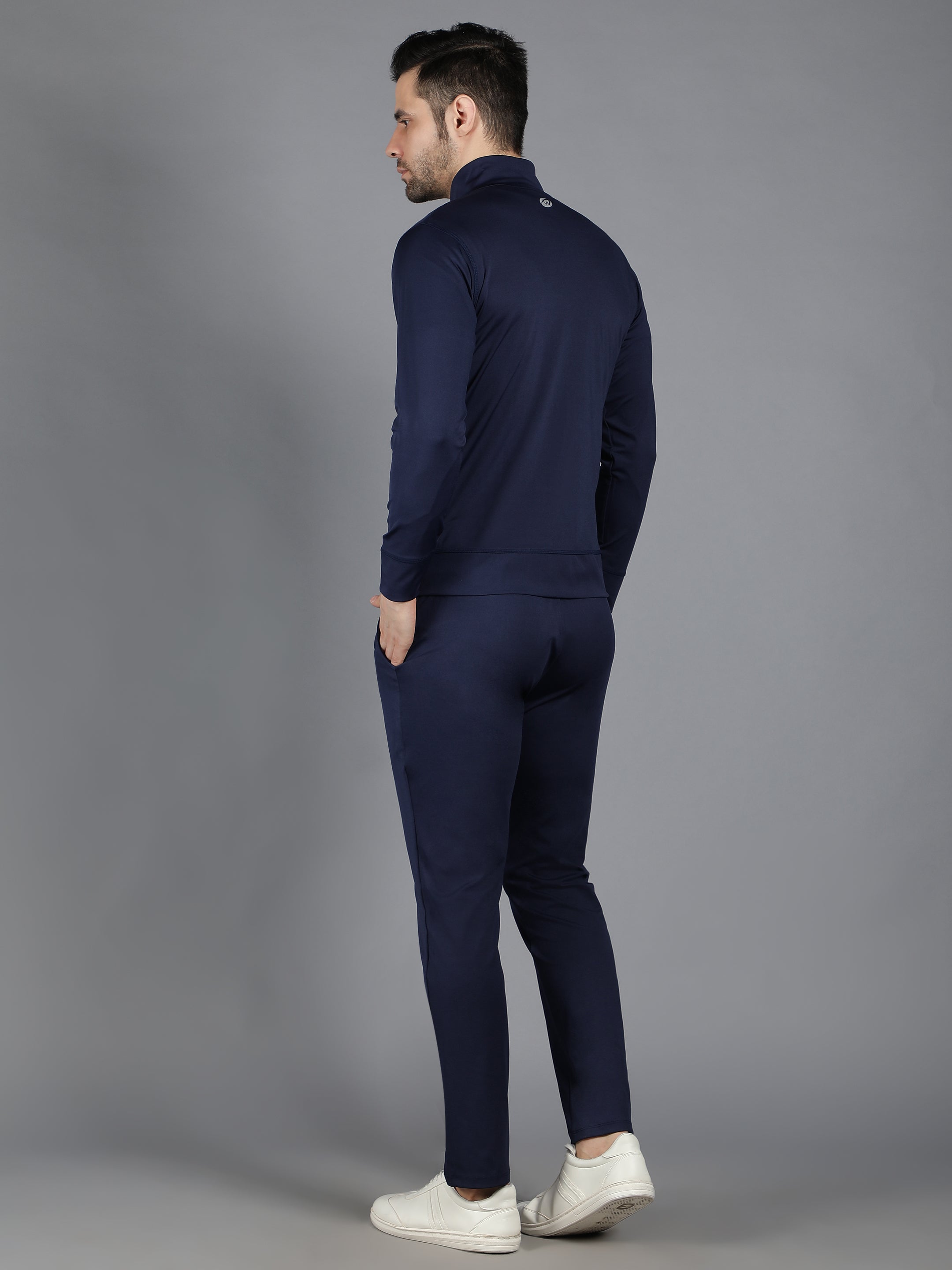 Slimfit Training Sweatshirt and Trackpant Set Navy Blue - Waylene