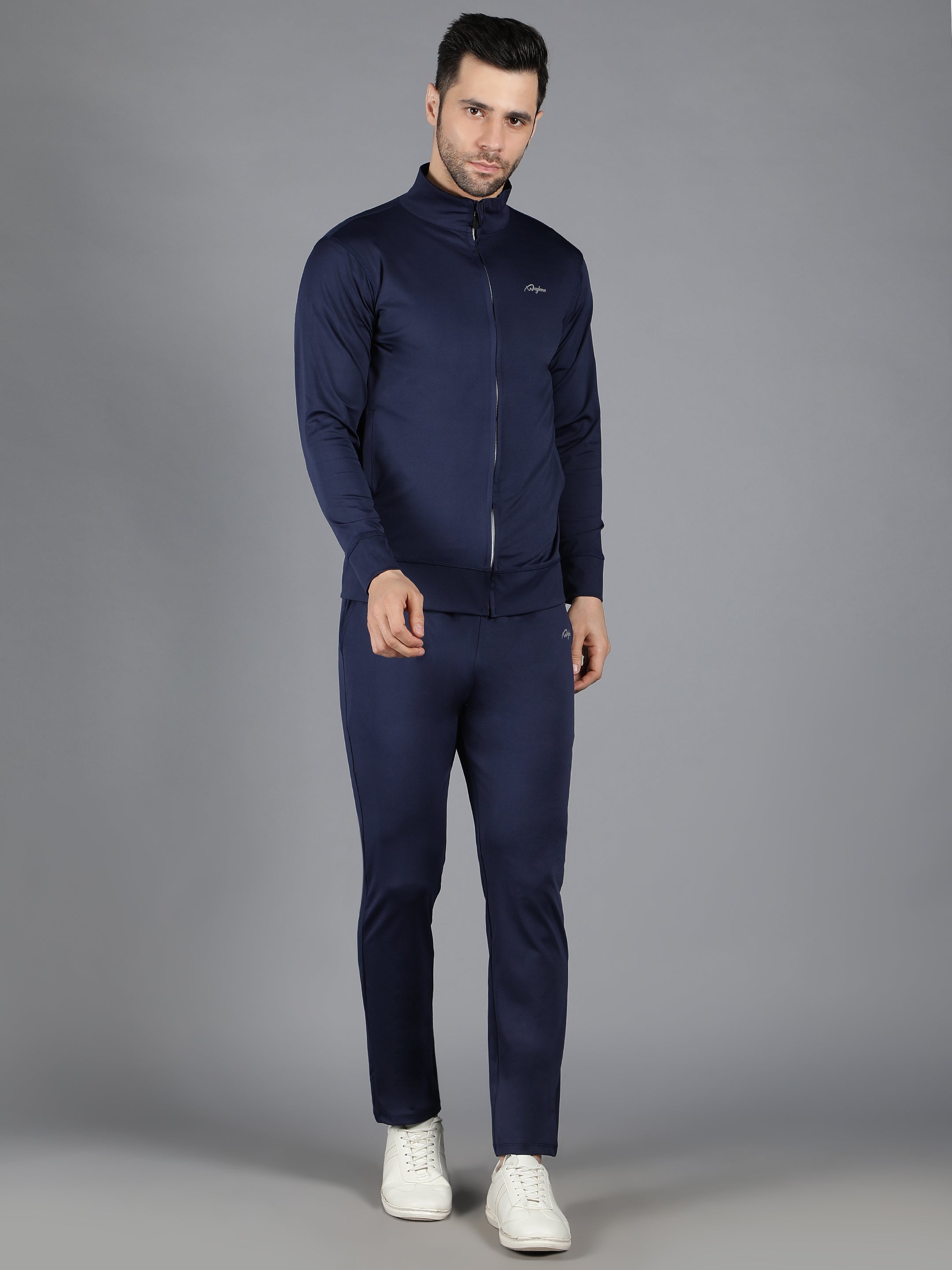 Slimfit Training Sweatshirt and Trackpant Set Navy Blue - Waylene