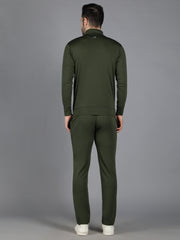 Slimfit Training Sweatshirt and Trackpant Set Olive Green - Waylene