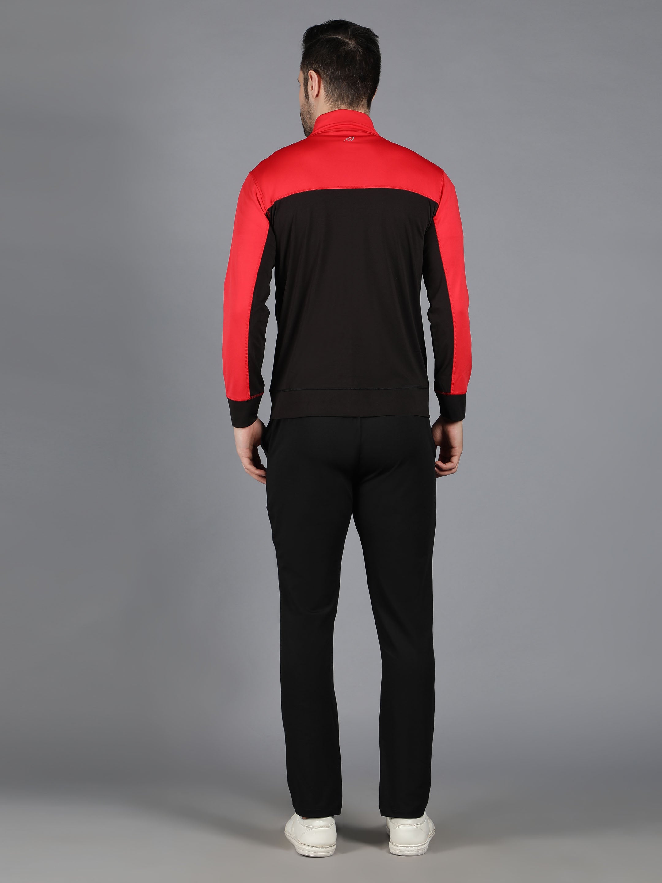 Slimfit Training Sweatshirt and Trackpant Set Red and Black - Waylene