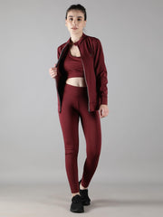 Wine Track Suit for Women - Waylene