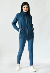 Blue (Teal) Colour Track Suit for Women - Waylene