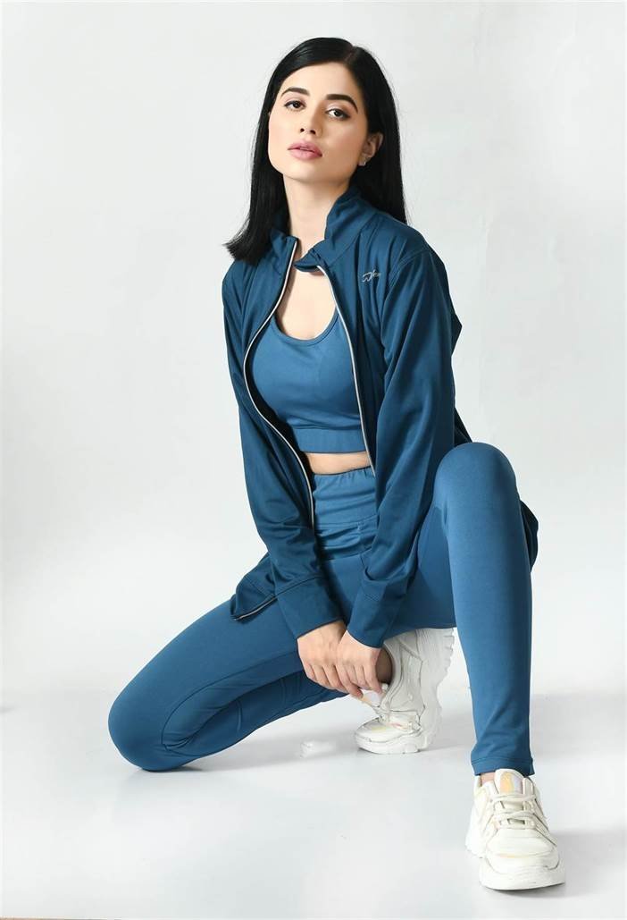 Blue (Teal) Colour Track Suit for Women - Waylene