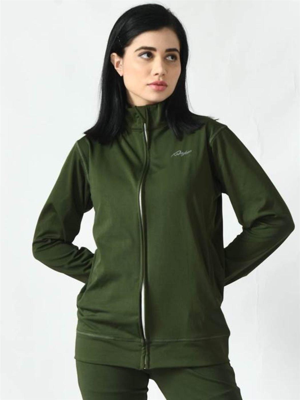 Olive Green Color Sweatshirt for Women - Waylene