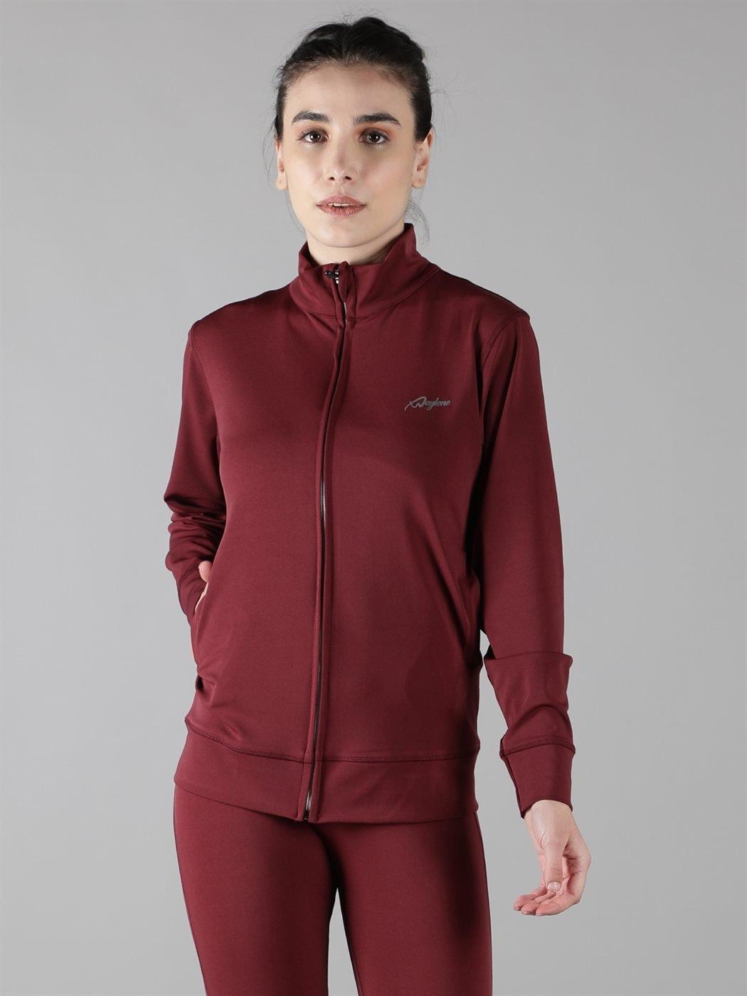 Wine Color Sweatshirt for Women - Waylene