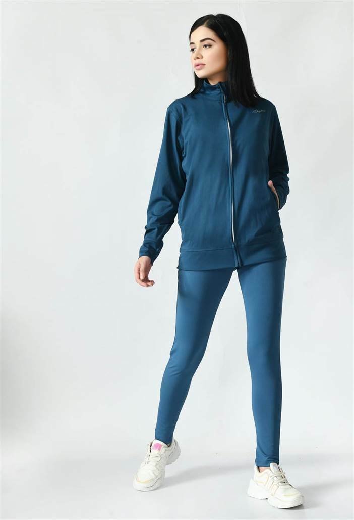 Blue (Teal) Colour Track Suit for Women - Waylene