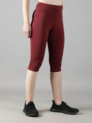 Women Capri Tights Wine - Waylene