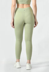 Waylene sports wear light green leggings - back view