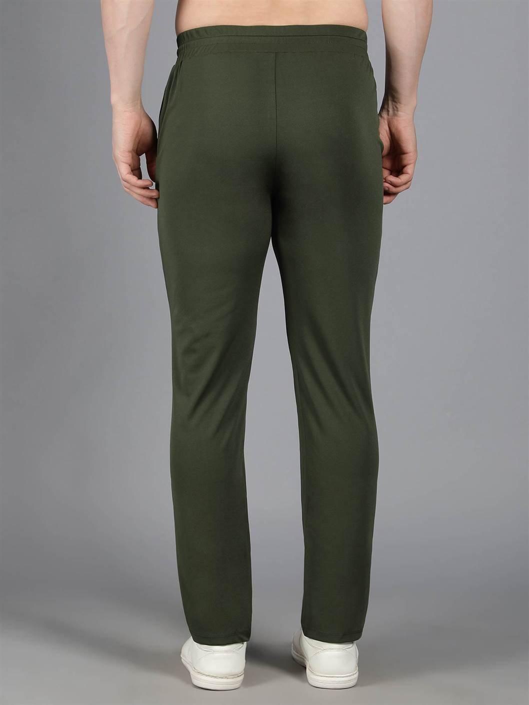 Olive Green Solid Trackpant - Waylene