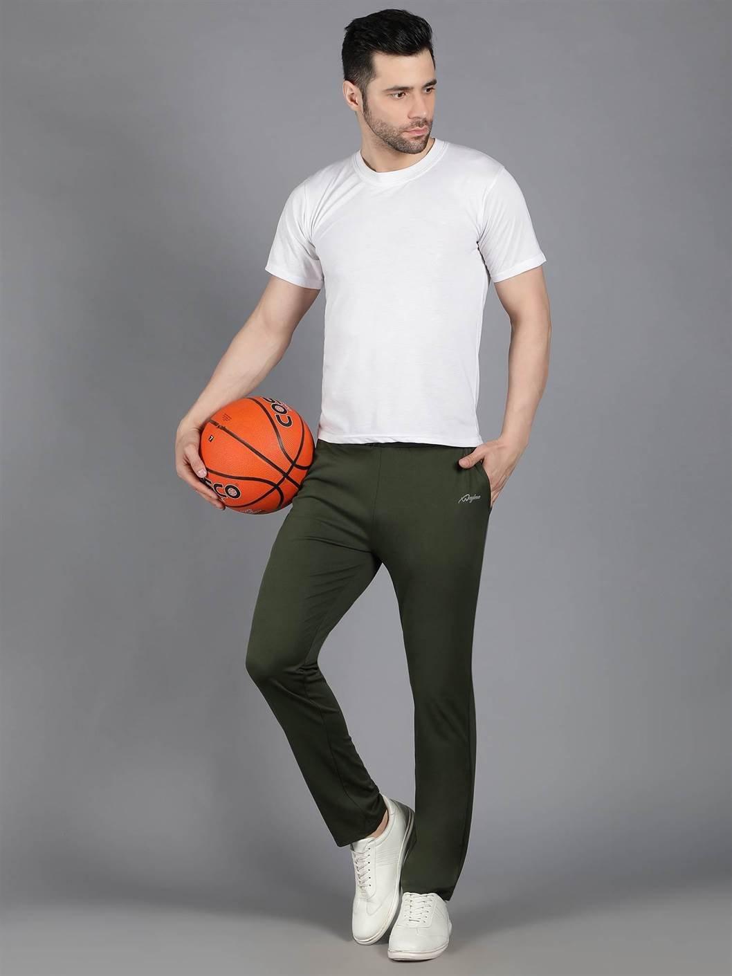 Olive Green Solid Trackpant - Waylene