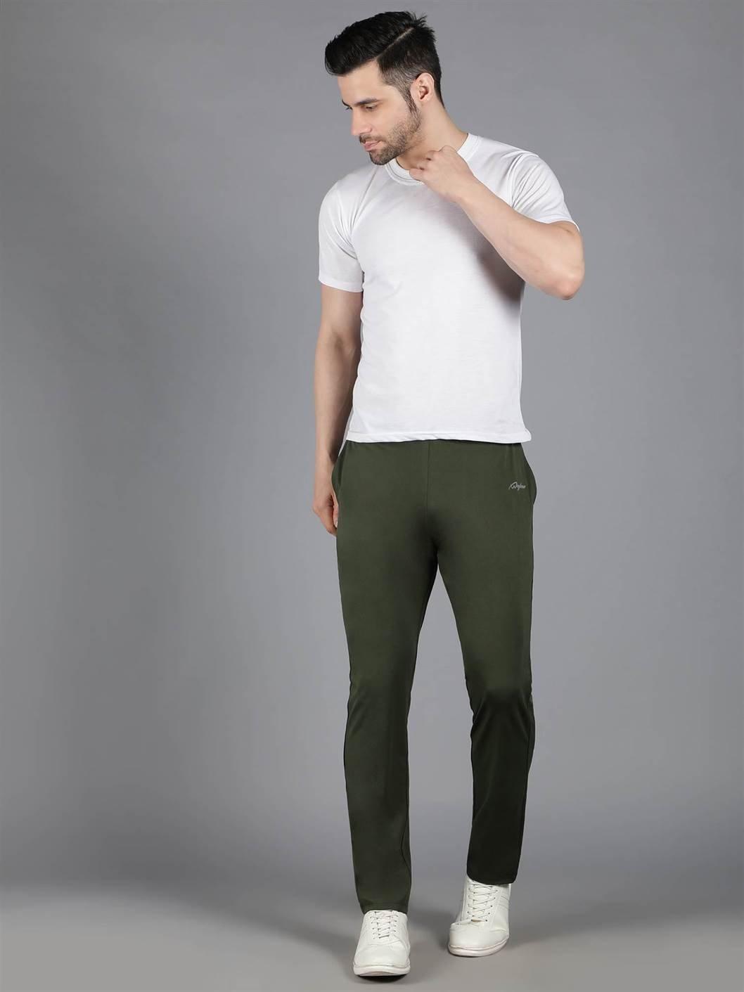 Olive Green Solid Trackpant - Waylene