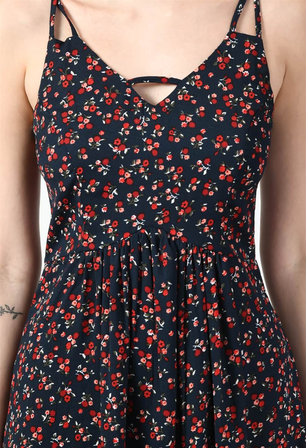 Floral Print Fit & Flare Western Dress - Waylene