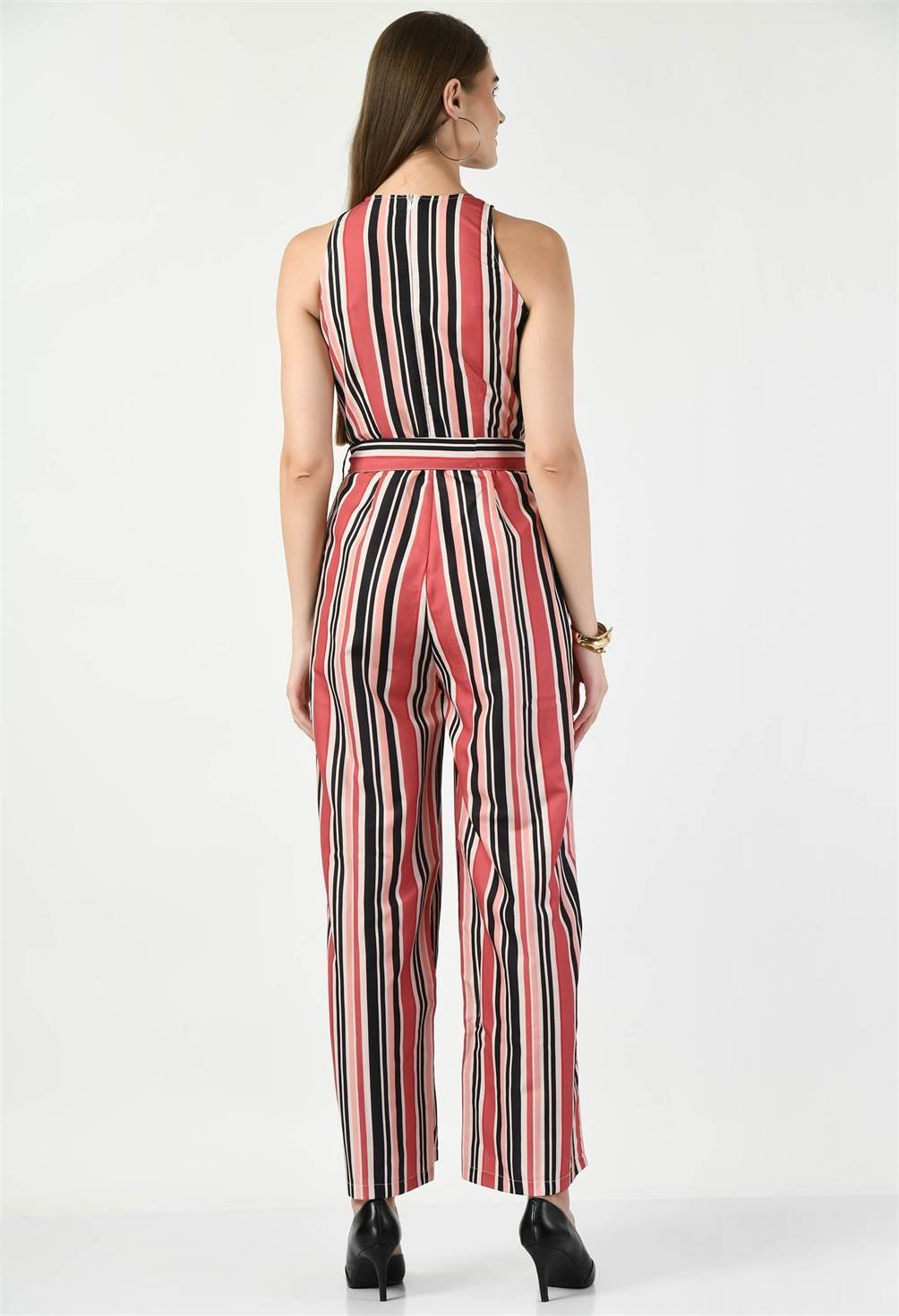 STRIPPED MULTI COLOR SLEEVLESS JUMPSUIT - Waylene